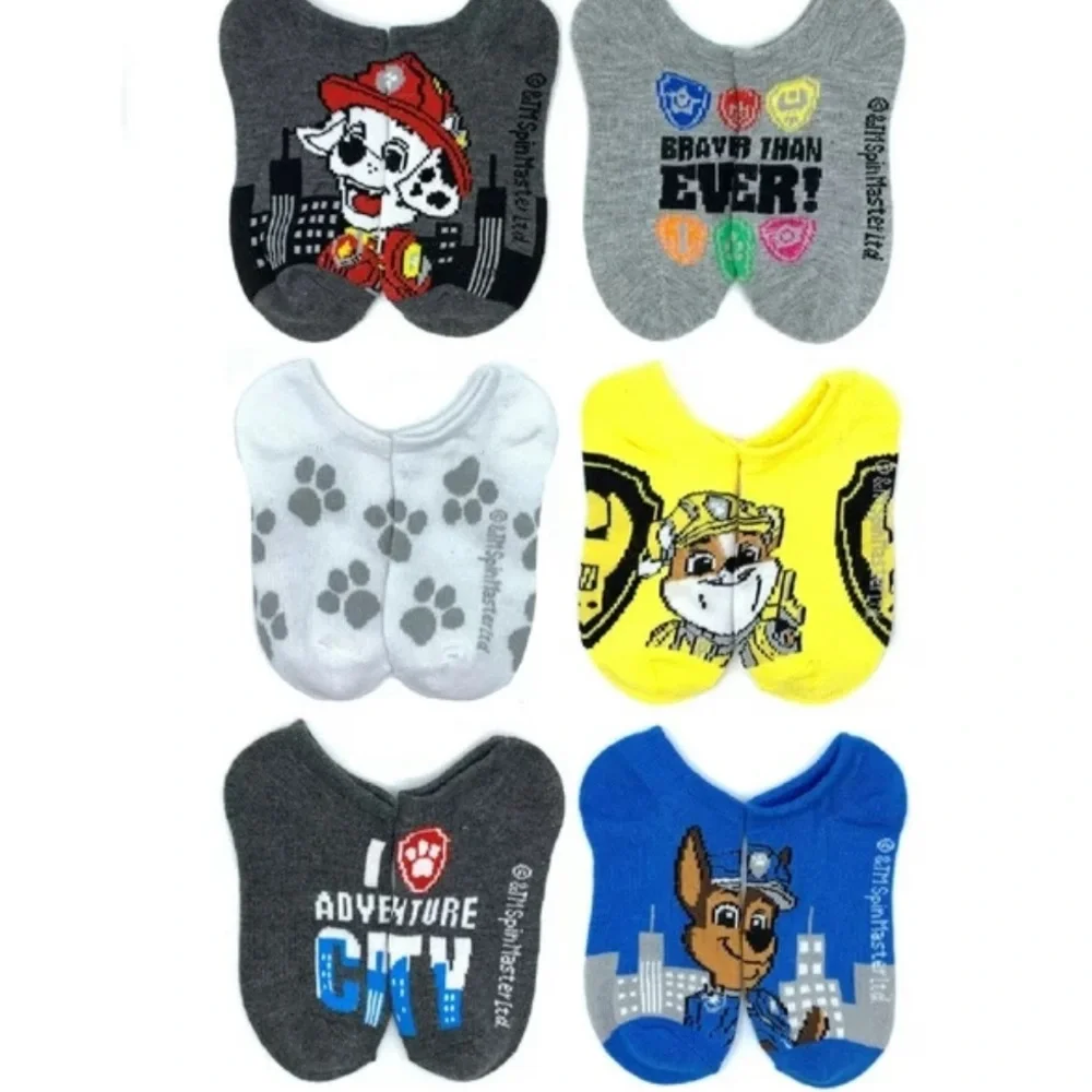 NWT Paw Patrol 6 Pairs Of Toddler Socks Size Small (4.5-8.5)